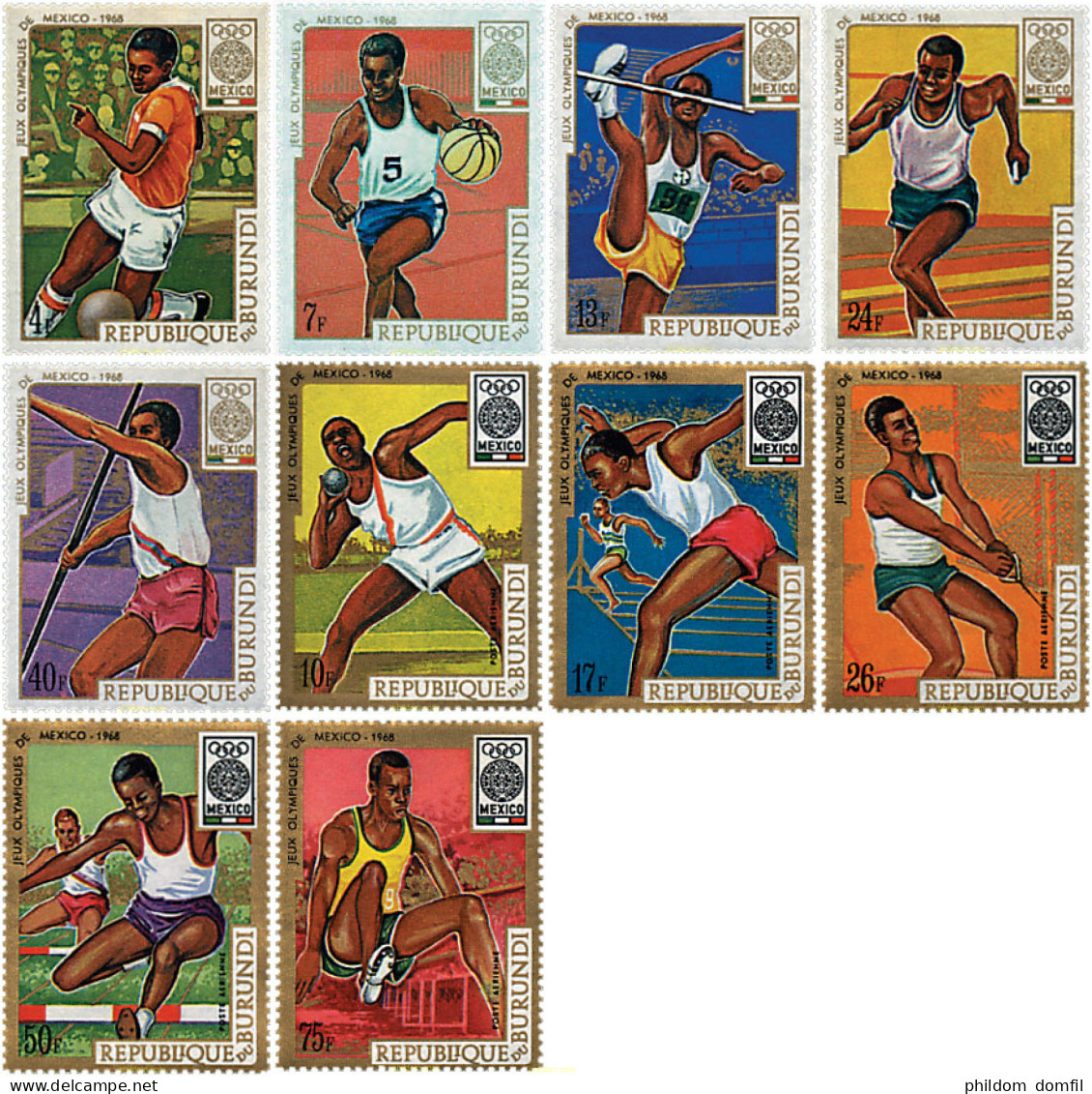 73310 MNH BURUNDI 1968 19 JUEGOS OLIMPICOS VERANO MEXICO 1968 - Unused Stamps