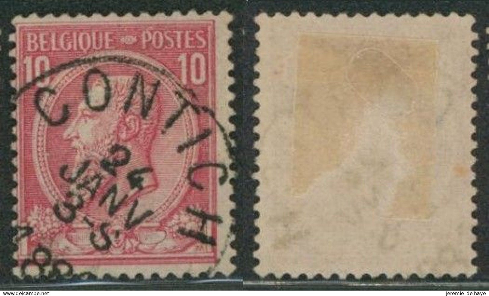 émission 1884 - N°46 Obl Simple Cercle "Contich" - 1884-1891 Leopold II