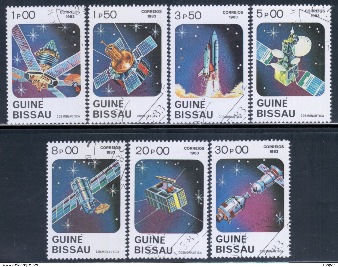 Guinea-Bissau 1983 Mi# 666-672 Used - Telecommunications Satellites And Space Shuttles - Guinea-Bissau