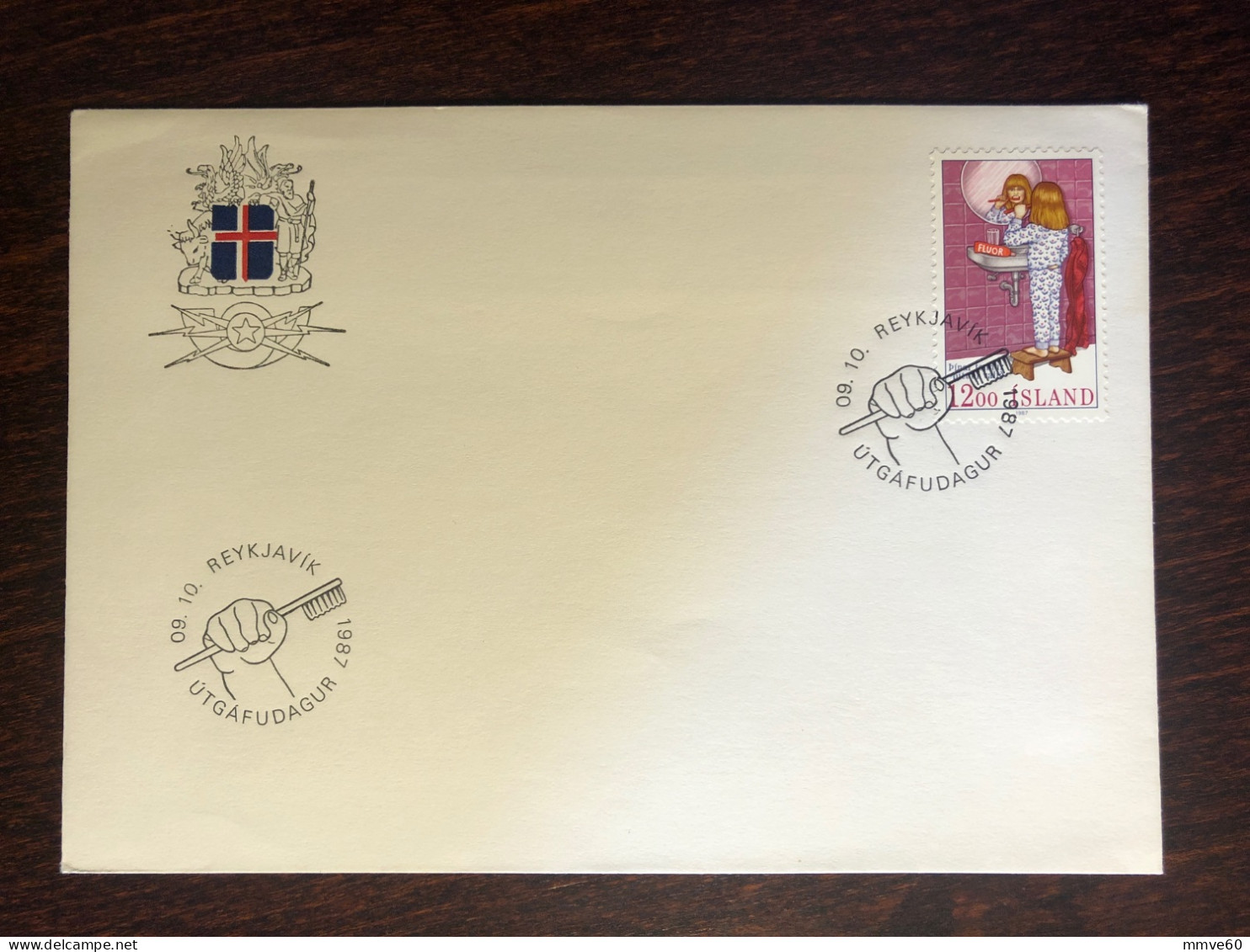 ICELAND FDC COVER 1987 YEAR DENTAL DENTISTRY HEALTH MEDICINE STAMPS - FDC