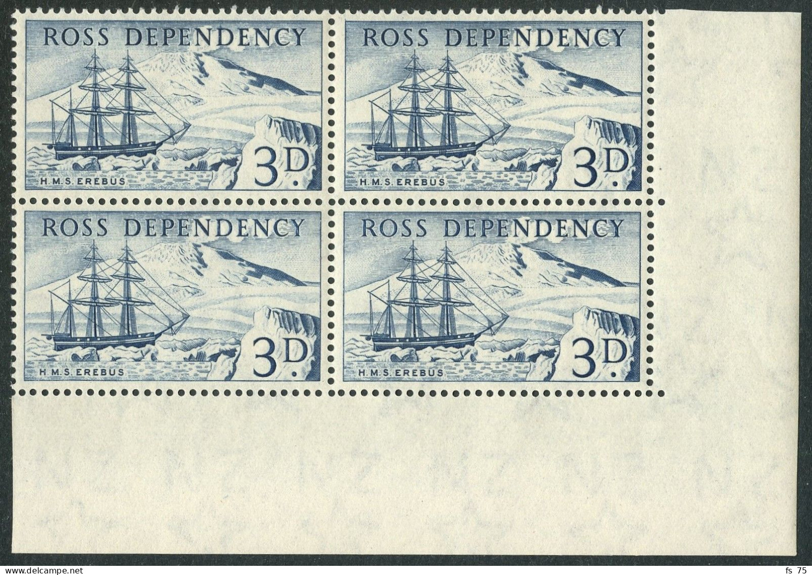 DEPENDANCE DE ROSS - YVERT N°1 A 4 EN BLOCS DE 4 - NEUFS ** - Unused Stamps