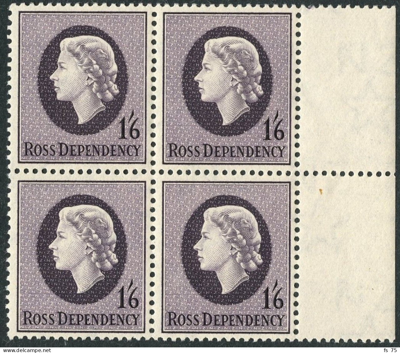 DEPENDANCE DE ROSS - YVERT N°1 A 4 EN BLOCS DE 4 - NEUFS ** - Ungebraucht