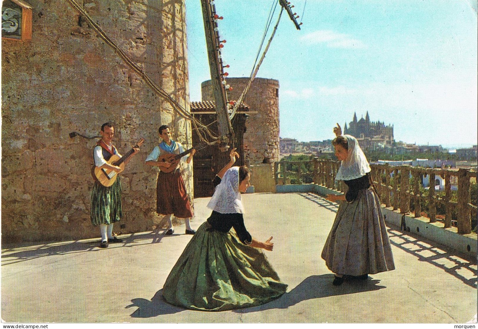 54375. Postal PALMA De MALLORCA (Baleares) 1964. AMBULANTE Matitimo Barna- Palma. Bailes En El Junquet - Lettres & Documents