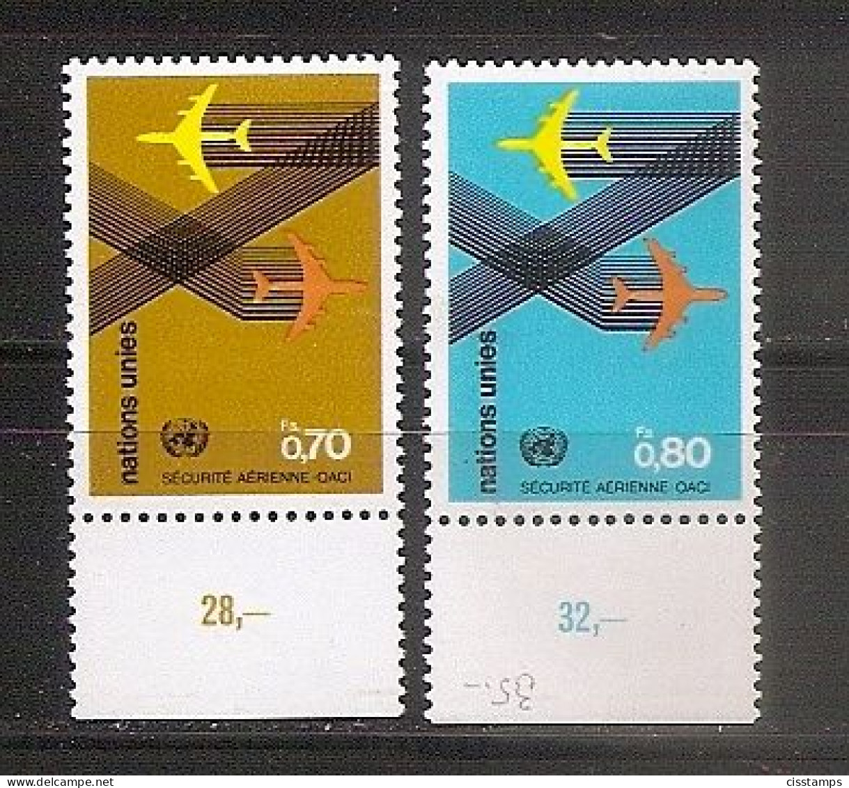 UNITED NATIONS GENEVA 1978●ICAO Safety In The Air●Mi 76-77●MNH - Unused Stamps