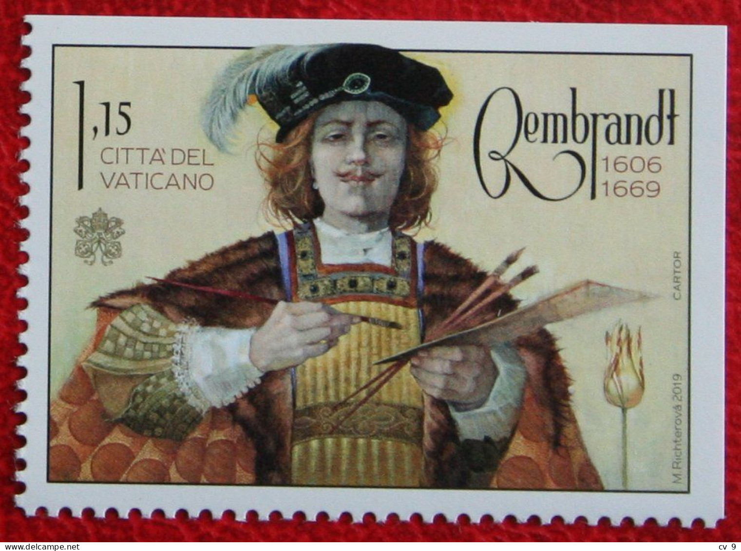 Rembrandt Van Rijn Art Painter Painting 2019 Mi 1982 Yv 1837 POSTFRIS / MNH / ** VATICANO VATICAN - Unused Stamps