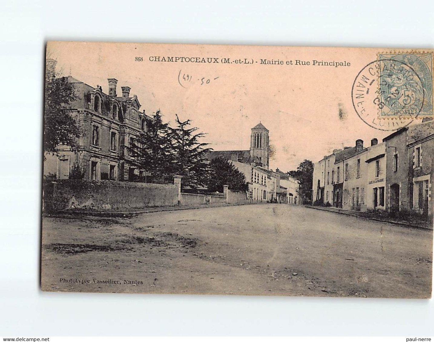 CHAMPTOCEAUX : Mairie Et Rue Principale - Très Bon état - Champtoceaux