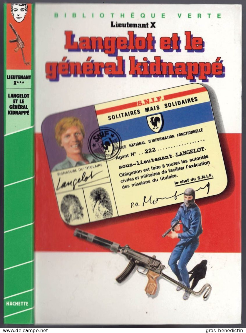 Hachette - Bibliothèque Verte - Lieutenant X - "Langelot Et Le Général Kidnappé" - 1983 - #Ben&Lange - Biblioteca Verde