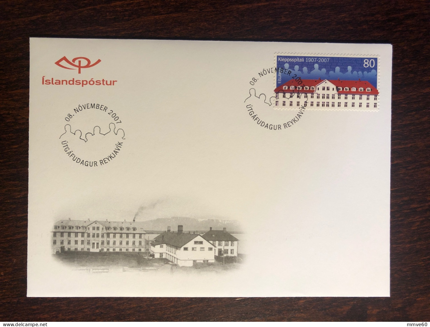 ICELAND FDC COVER 2007 YEAR PSYCHIATRY HOSPITAL MENTAL HEALTH MEDICINE STAMPS - FDC