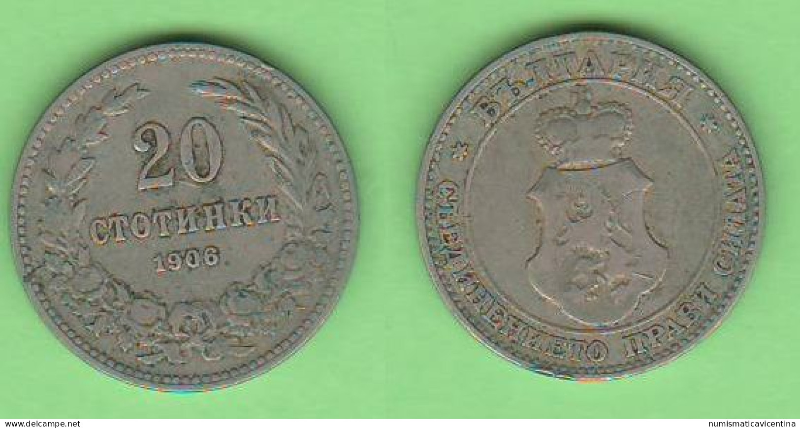 Bulgaria 20 Stotinki 1906 Bulgarie Silver Coin Bulgarien - Bulgaria