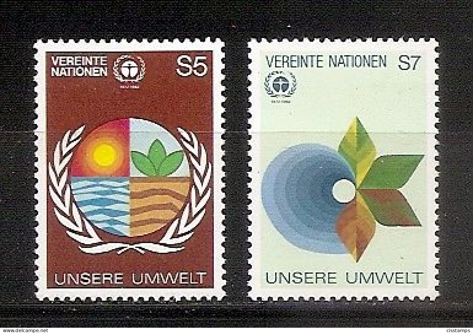 UNITED NATIONS VIENNA 1982●Our Environment●Mi 24-25●MNH - Neufs