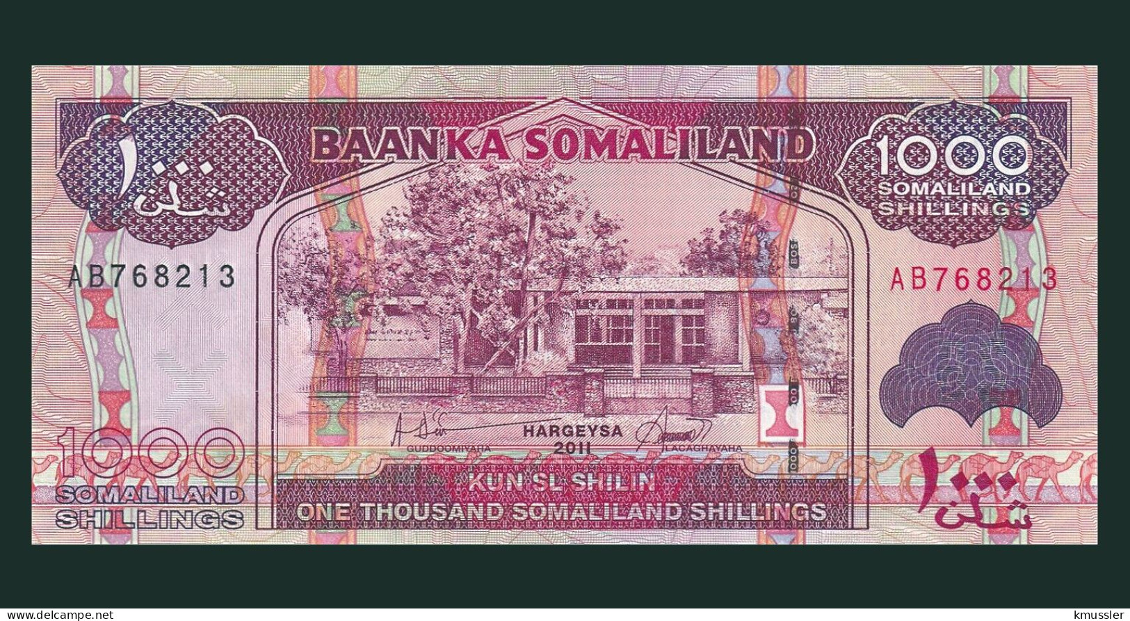 # # # Banknote Aus Somaliland 1.000 Shillings 2011 (P-20) UNC # # # - Somalië
