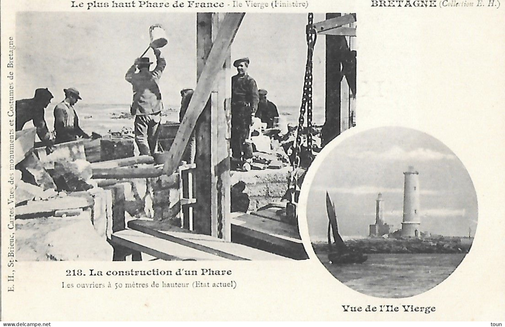 Plouguerneau - La Construction D'un Phare - Vue De L'Ile Vierge - Plouguerneau