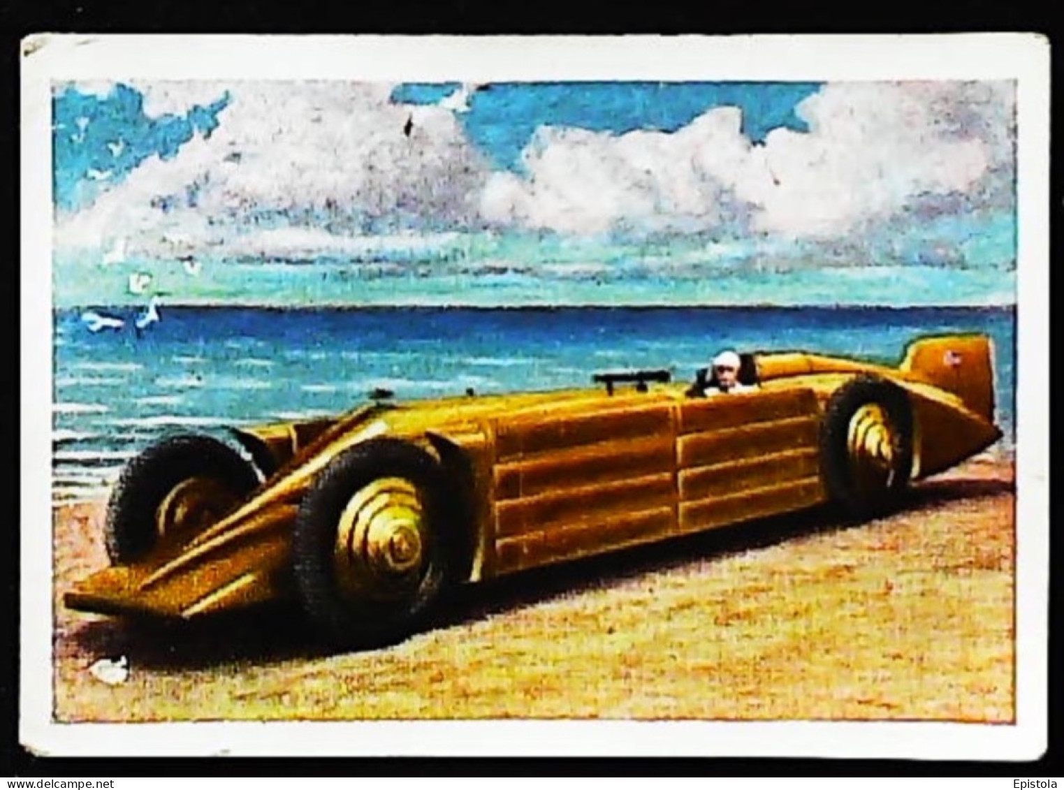 ► Automobile Le Major  Segraves Sur Golden Arrow à Daytona Beach 1- Chromo-Image Cigarette Josetti Bilder Berlin Album 4 - Other Brands