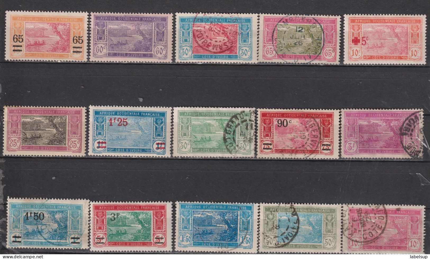 Timbres Nfs* / Oblitérés De Côte D'Ivoire De 1925 1927 Lagune Ebrié - Used Stamps