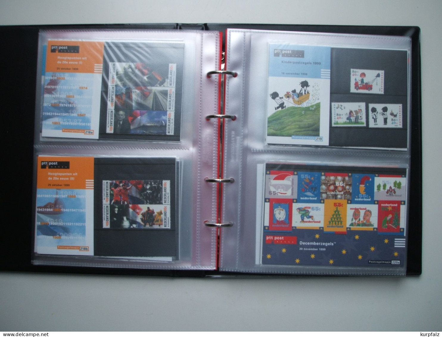 Niederlande - postfrisch 1999 (Nr. 201) - 2001 (244) in 52 Postzegelmapjes, Marken meist mehrfach