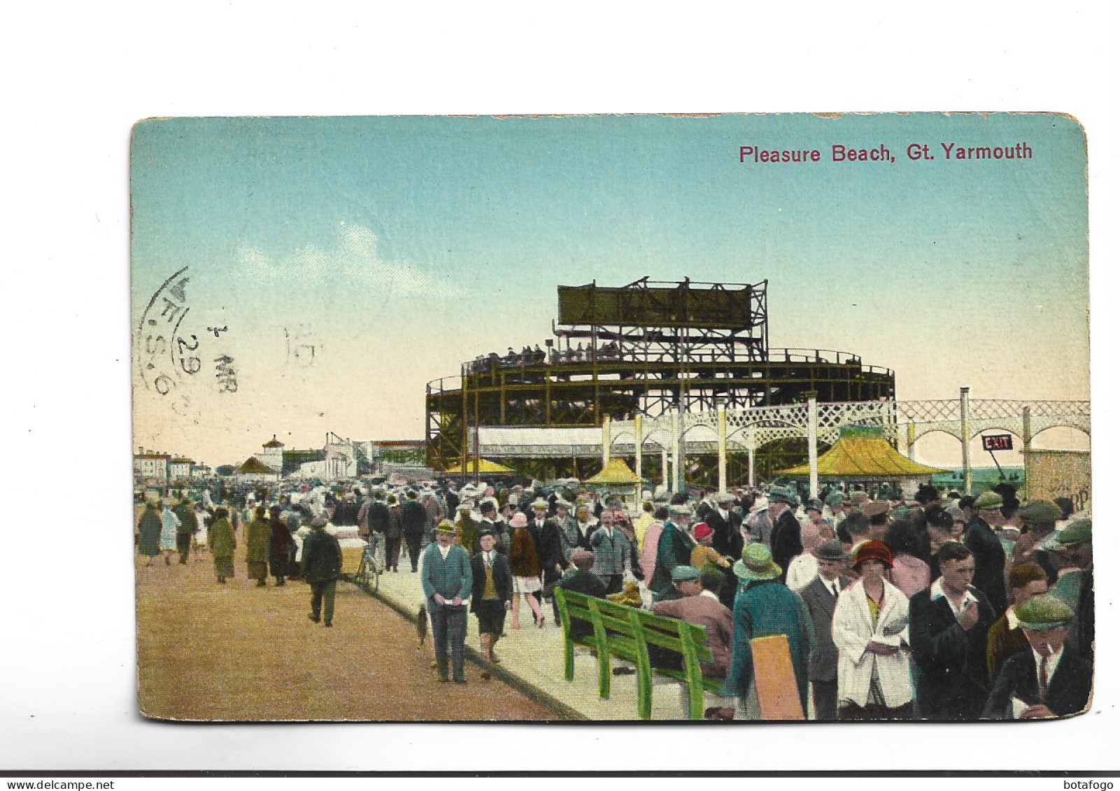 CPA GT YARMOUTH  PLEASURE BEACH EN 1929 - Great Yarmouth