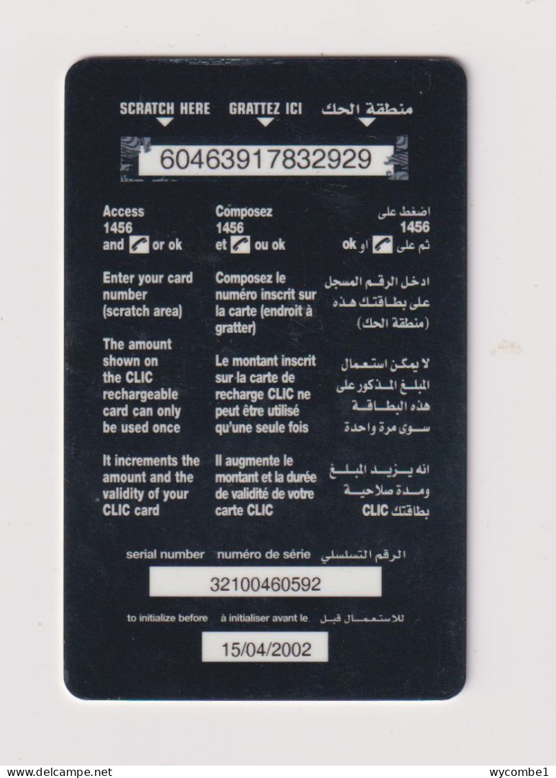 LEBANON -  Clic Remote  Phonecard - Libanon