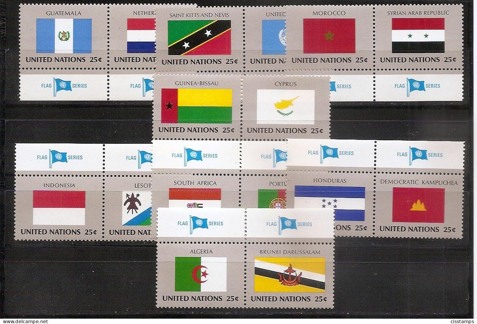 UNITED NATIONS New York 1989●Flags●Mi 579-94●MNH - Unused Stamps