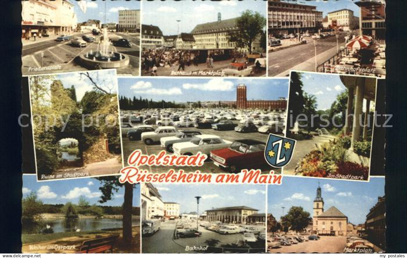 72285329 Ruesselsheim Main Stadtpark Marktplatz Bahnhofsplatz Rathaus  Ruesselsh - Rüsselsheim