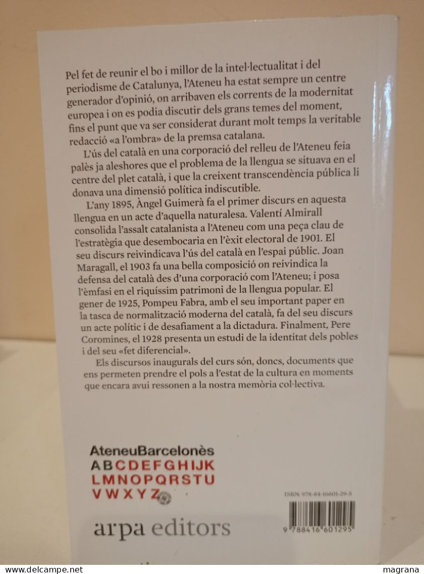En Defensa De La Cultura. Damunt Les Espatlles De Gegants. Arpa Editors. 2016. 163 Pp. - Cultural