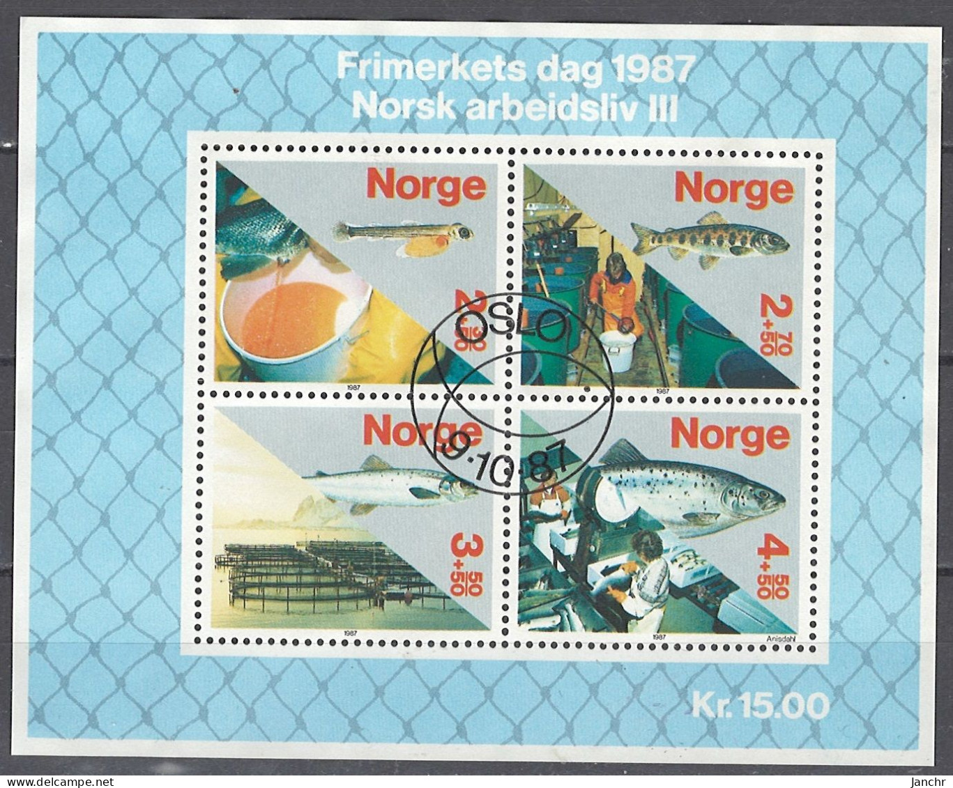 Norwegen Norway 1987. Mi. Block 8, Used O - Blocks & Kleinbögen