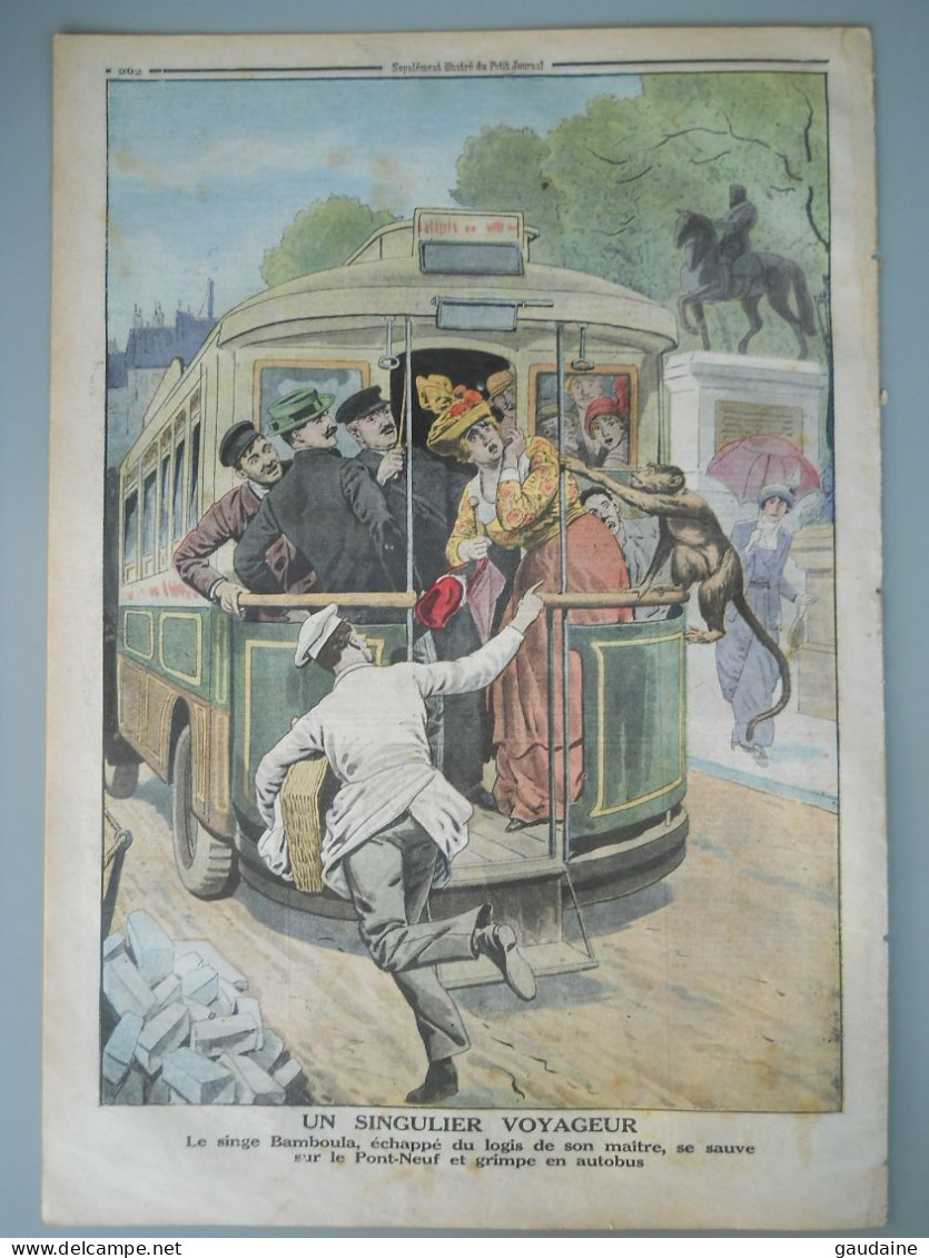 Le Petit Journal N°1190 – 7 Septembre 1913 – L’exode : Habitant De Melnik, Fuite Devant Les Bugares – Singe Tramway - Le Petit Journal