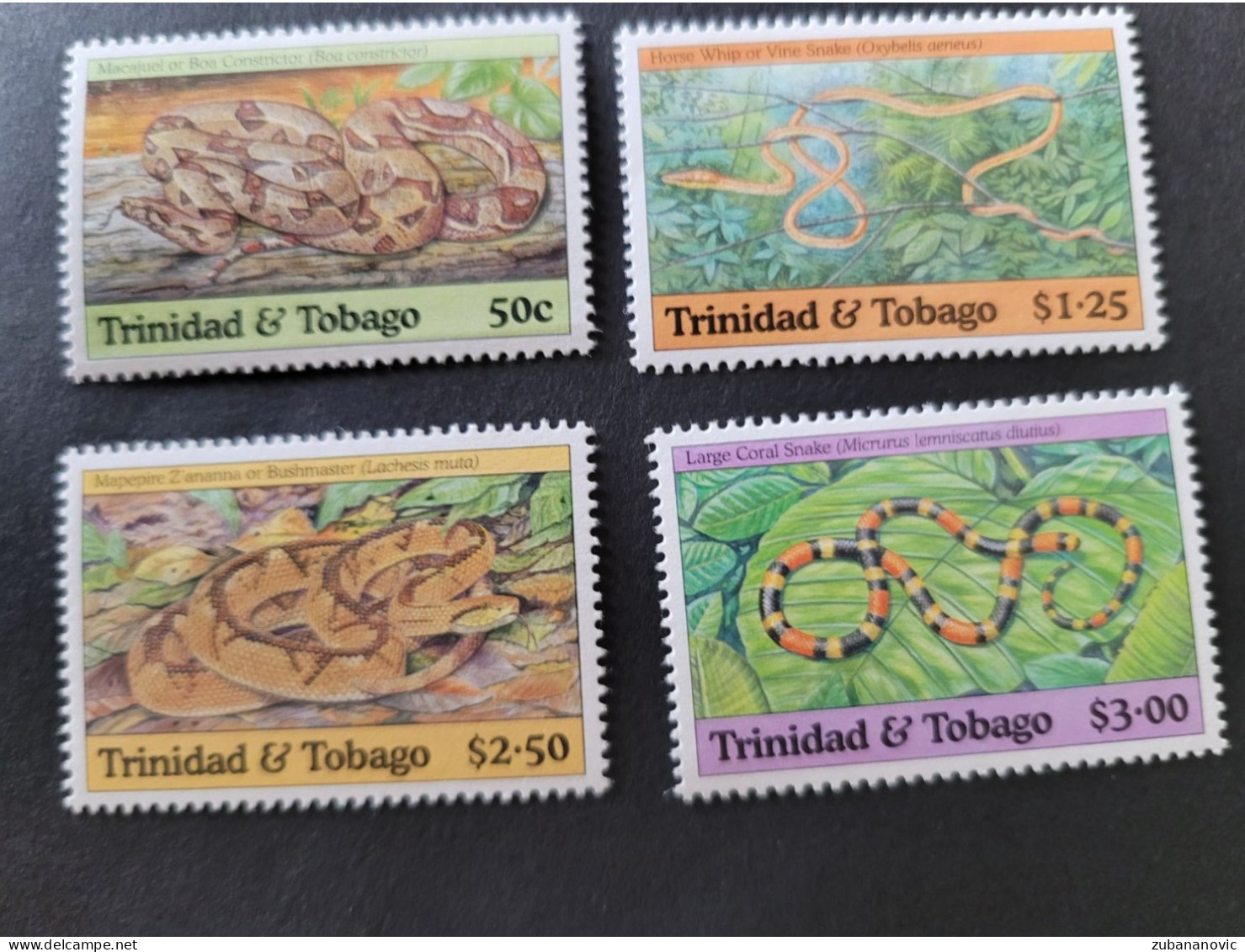 Trinidad & Tobago 1994 Snakes - Schlangen