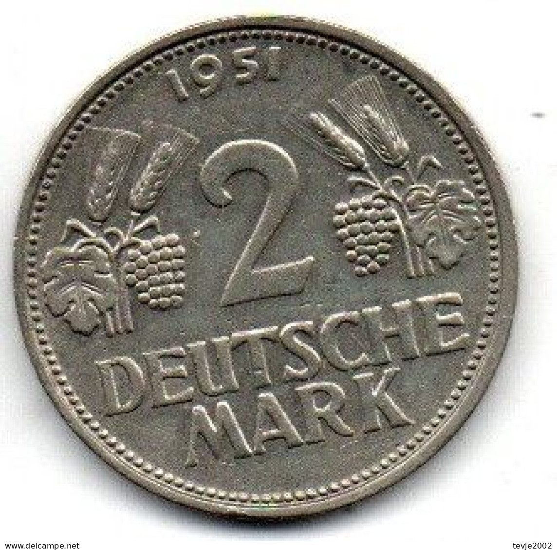 Bundesrepublik 1951 - 2 DM F - Gut Erhalten - 2 Mark