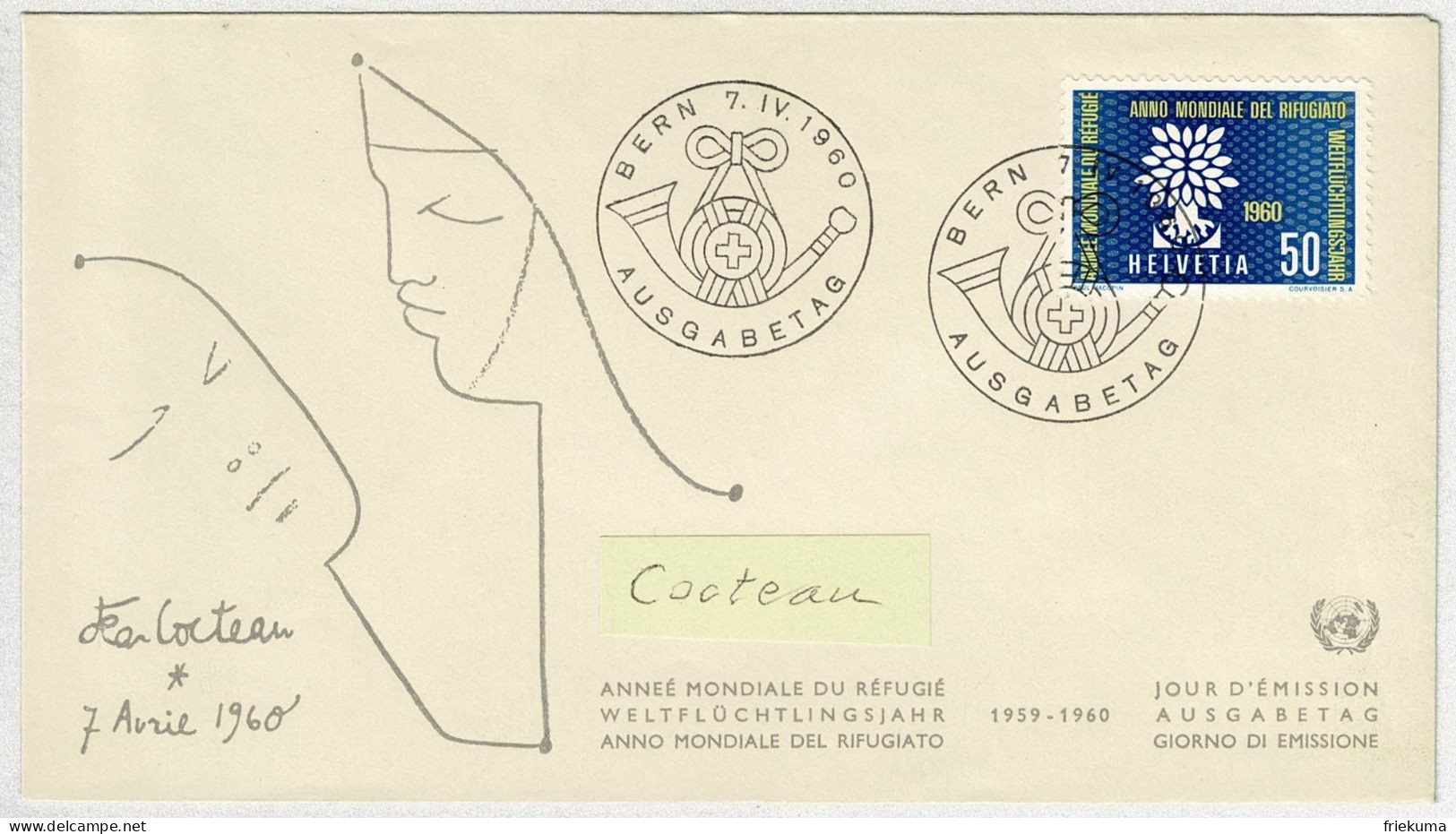 Schweiz / Helvetia 1960, FDC Weltflüchtlingsjahr / Anné Mondiale Du Réfugié / Refugees - Réfugiés