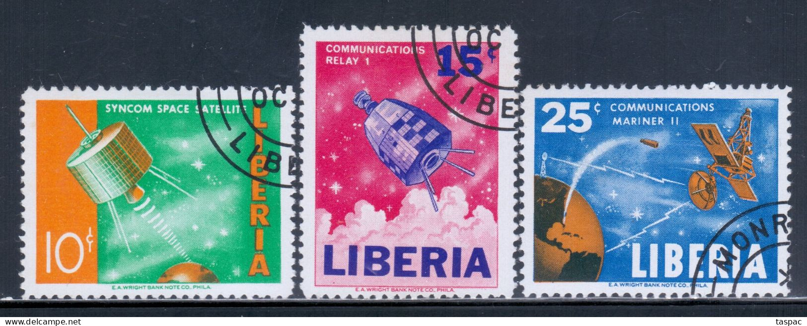 Liberia 1964 Mi# 619-621 A Used - Satellites: Syncom, Relay I, Mariner II / Space - Liberia