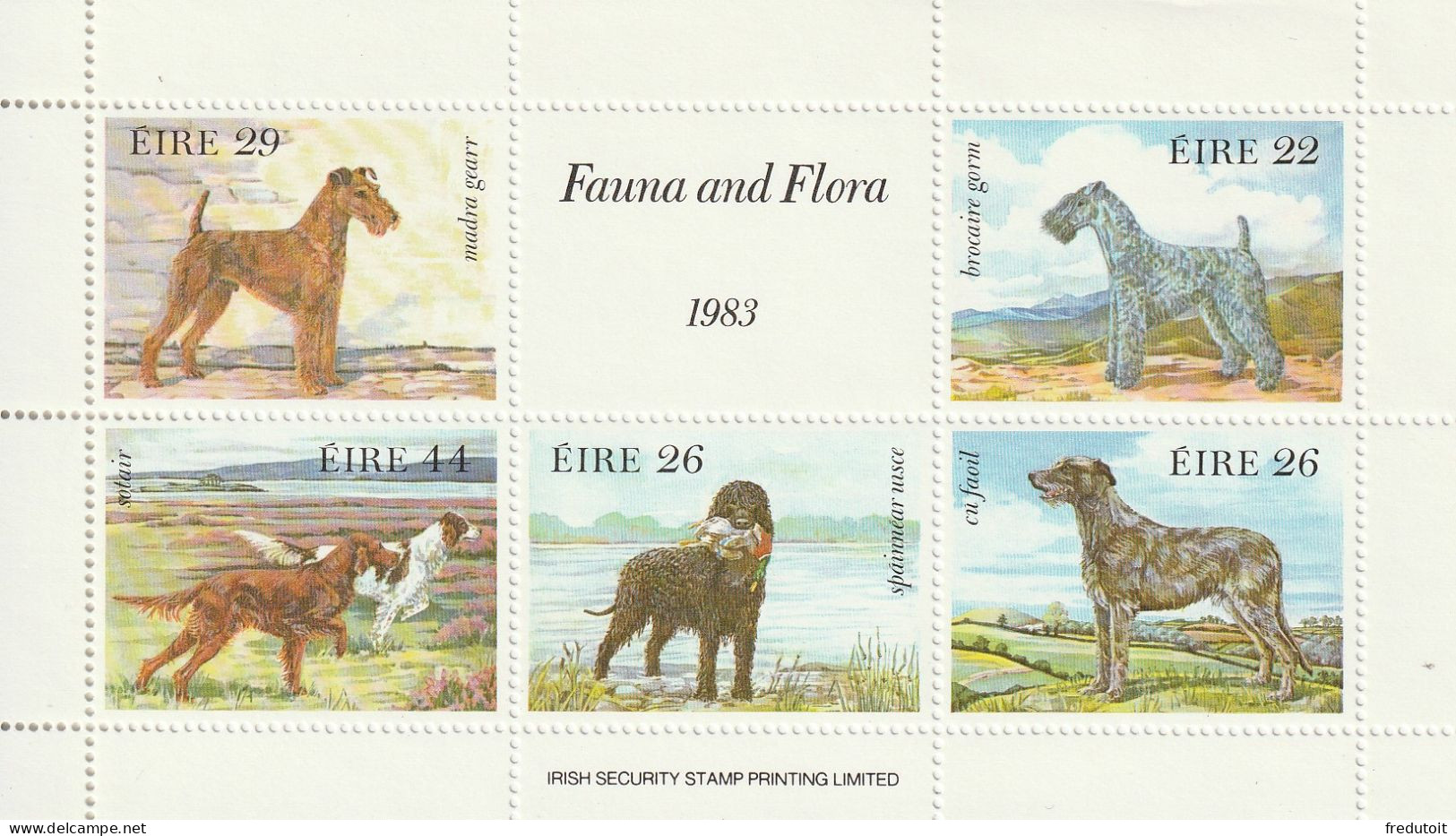 IRLANDE - BLOC N°4 ** (1983) Chiens De Race - Hojas Y Bloques