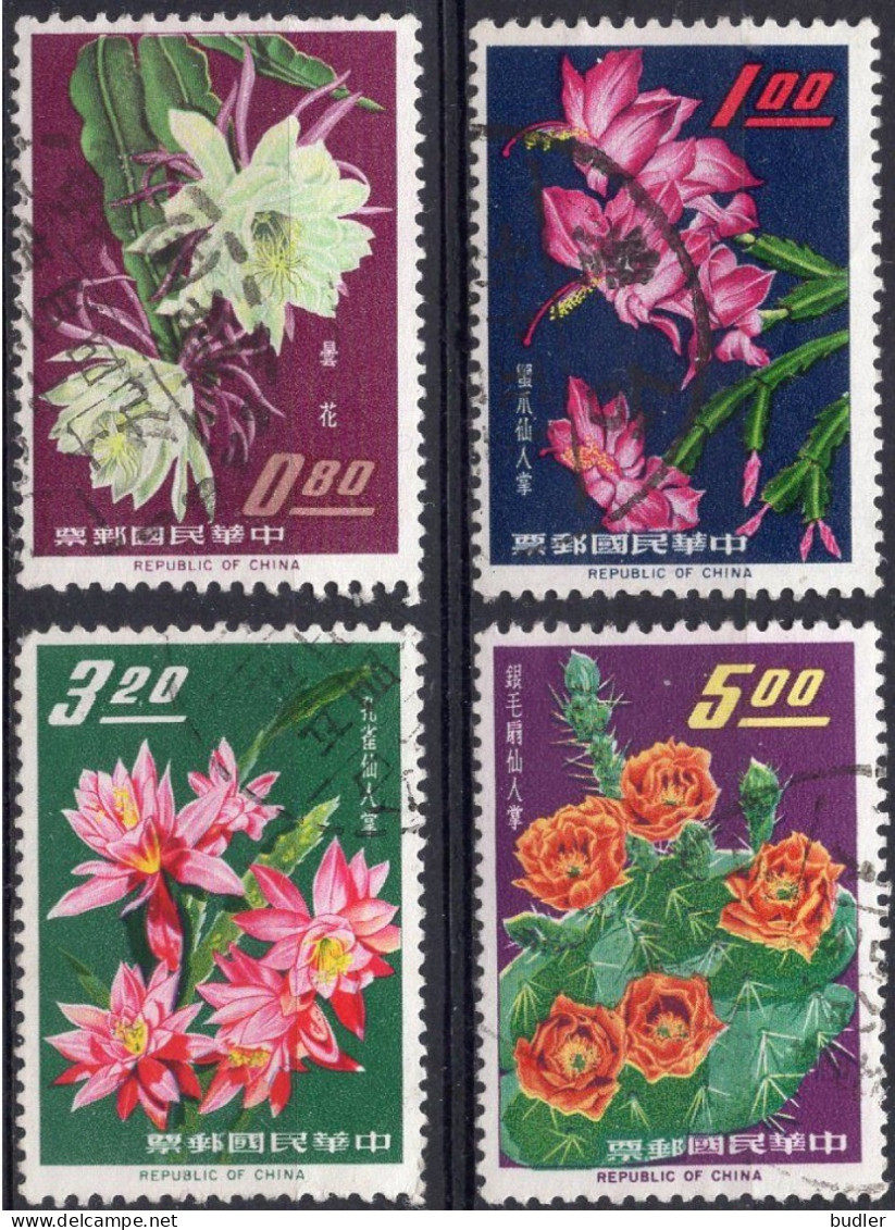 TAIWAN (= Formosa) :1964: Y.455-58 : Fleurs.  Gestempeld / Oblitéré / Cancelled. - Oblitérés