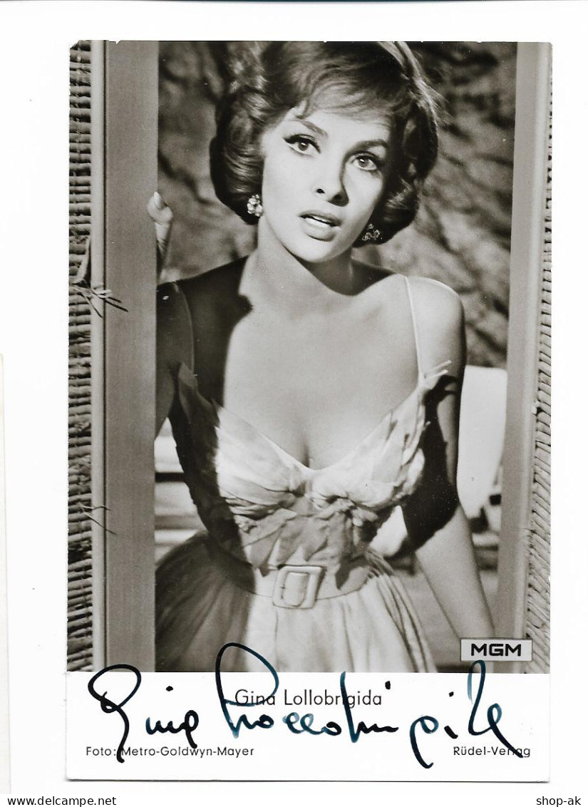 XX17147/ Gina Lollobrigida Autogramm Unterschrift Rüdel AK 1961  - Autographs