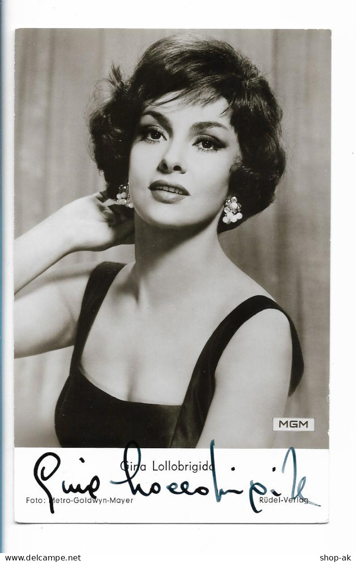 XX17148/ Gina Lollobrigida Autogramm Unterschrift Rüdel AK 1961  - Autographs