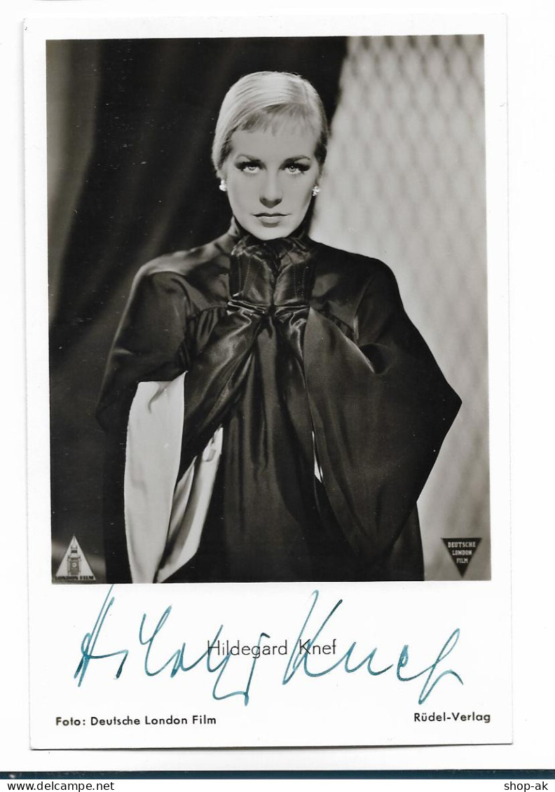 XX17168/ Hildegard Knef Original Autogramm Unterschrift Rüdel AK Ca.1960 - Autographes