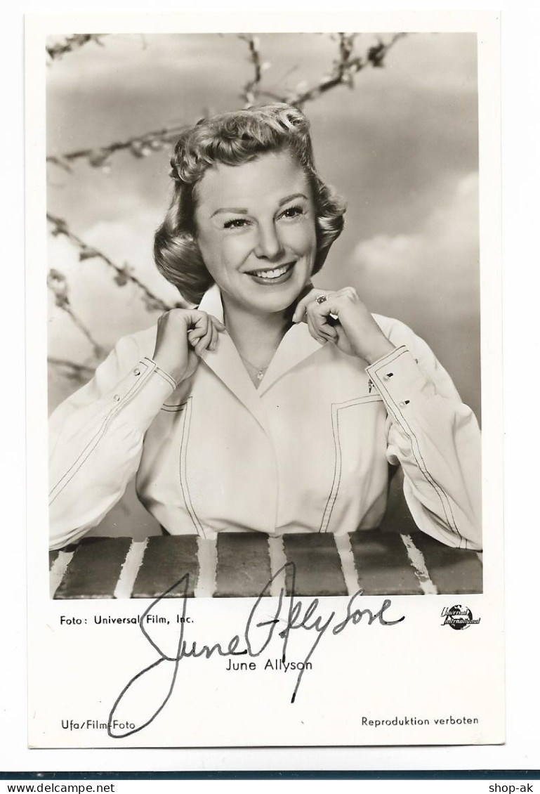 XX17330/ June Allyson Original Autogramm Ufa AK Ca.1958 - Autographs