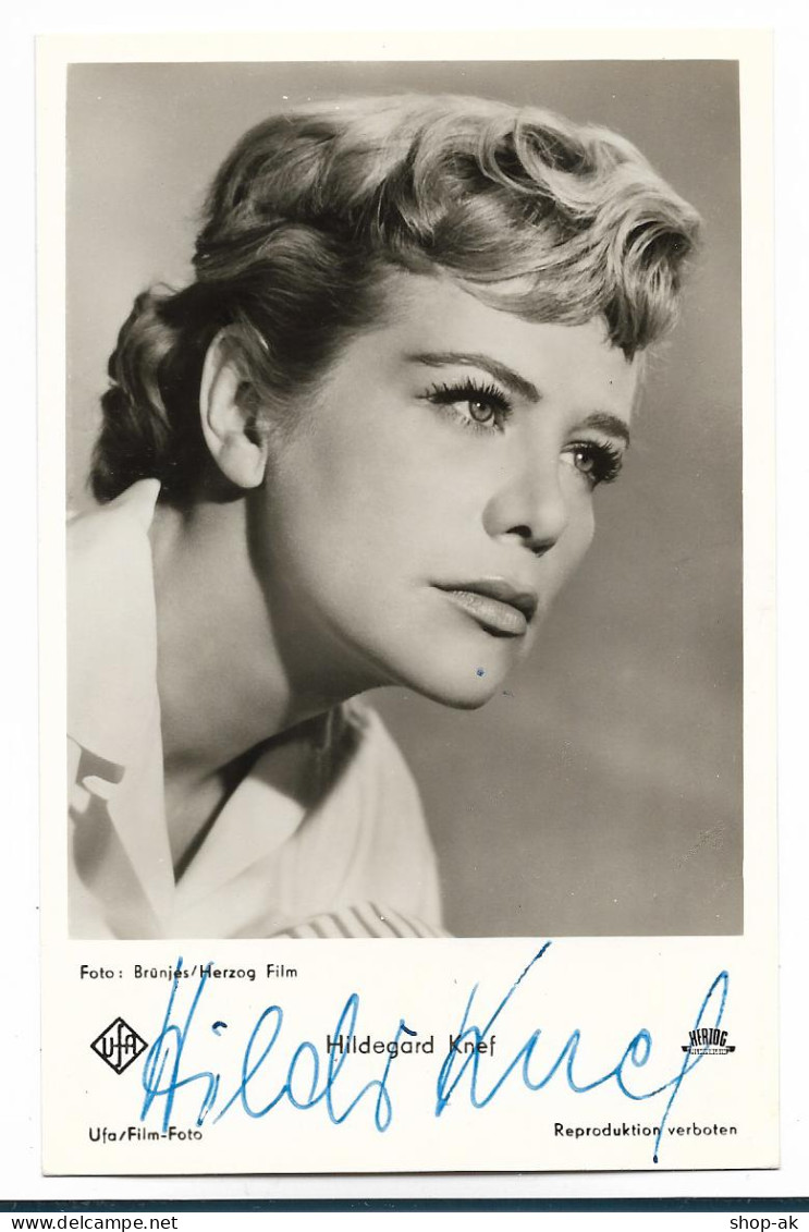 XX17333/ Hildegard Knef Original Autogramm  Ufa Foto AK Ca.1958 - Autographs