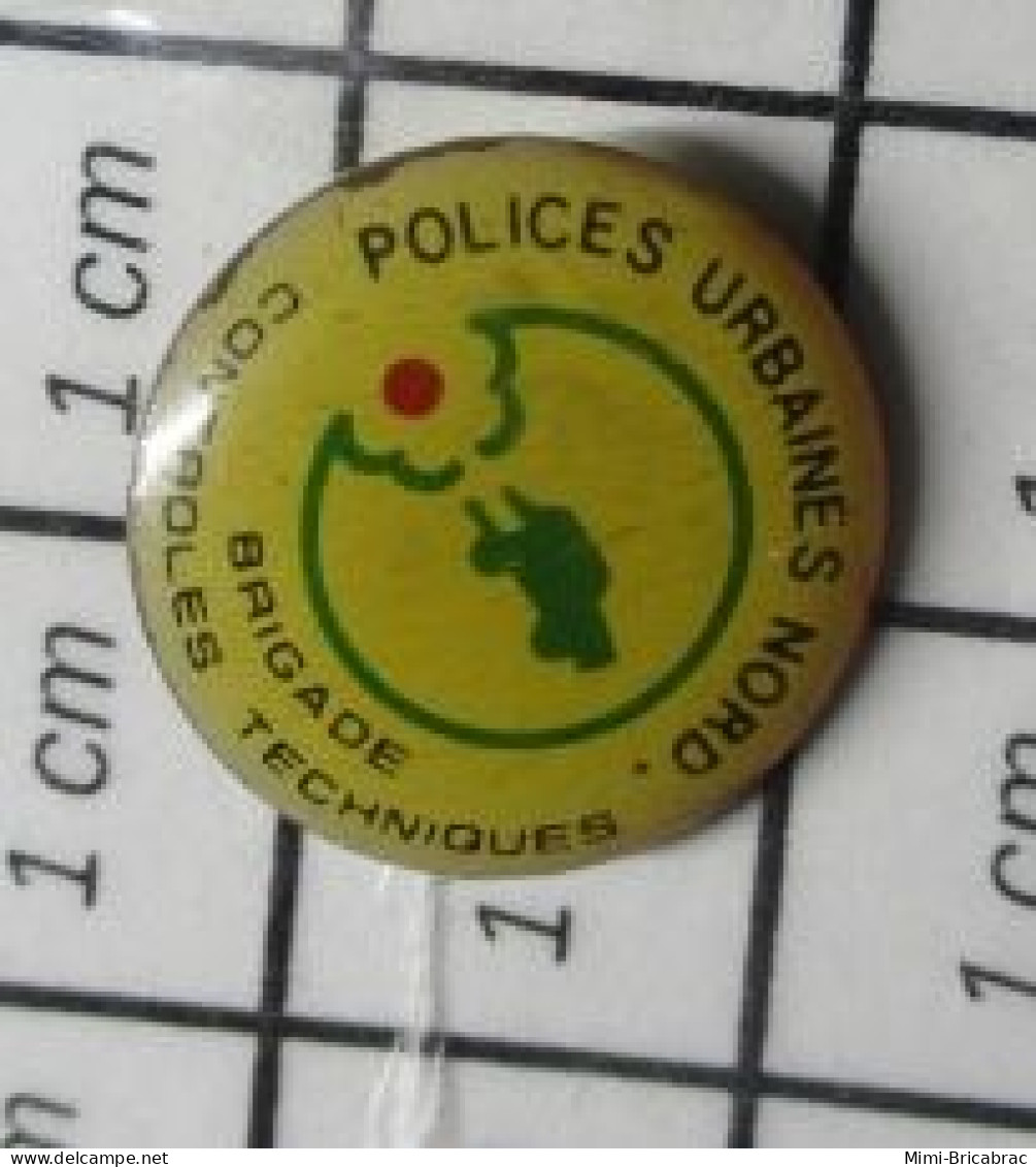 510c Pin's Pins / Rare Et De Belle Qualité / POLICE / POLICES URBAINES DU NORD BRIGADE DES CONTRÔLES TECHNIQUES - Policia