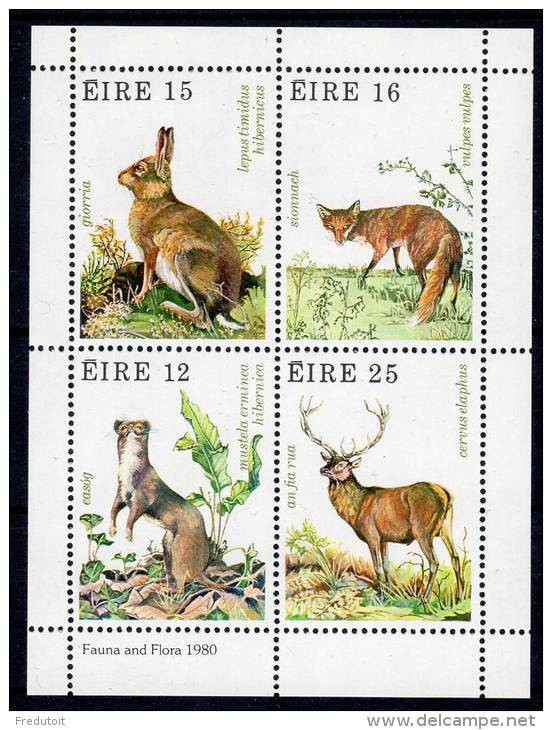 IRLANDE - BLOC N°3 **  (1980) ANIMAUX - Hojas Y Bloques