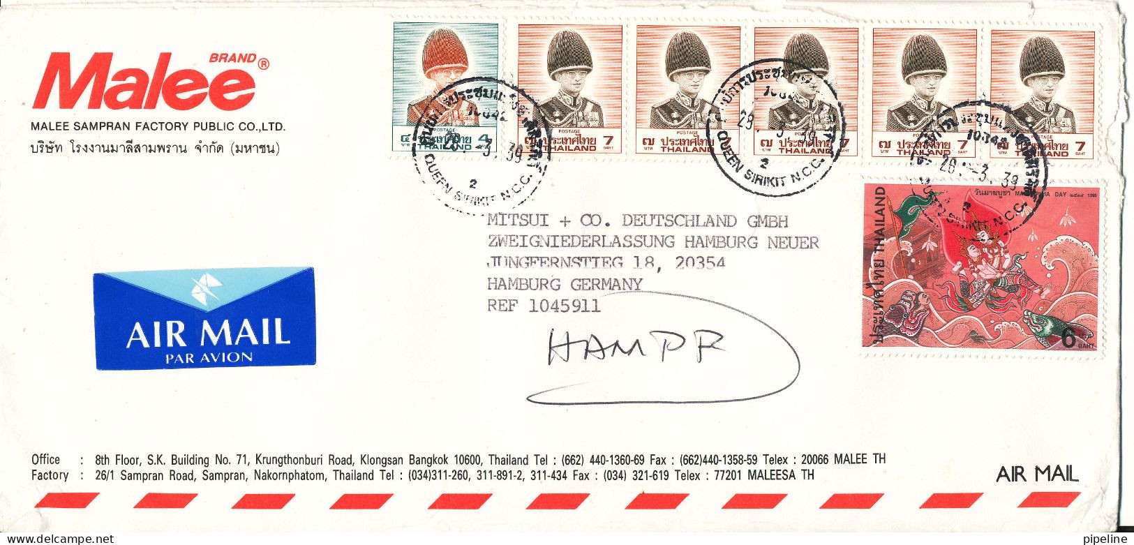 Thailand Cover Sent Air Mail To Germany - Thaïlande