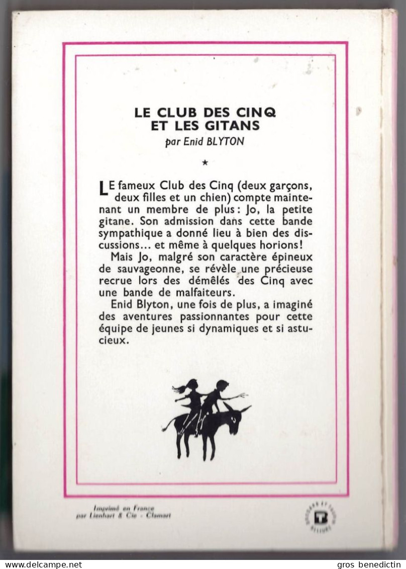 Hachette - Nouvelle Bibliothèque Rose N°56 - Enid Blyton  - "Le Club Des Cinq Et Les Gitans" - 1966 - Bibliothèque Rose