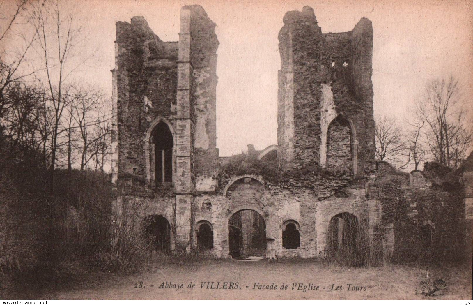 Abbaye De Villers - Façade De L'Église, Les Tours - Villers-la-Ville