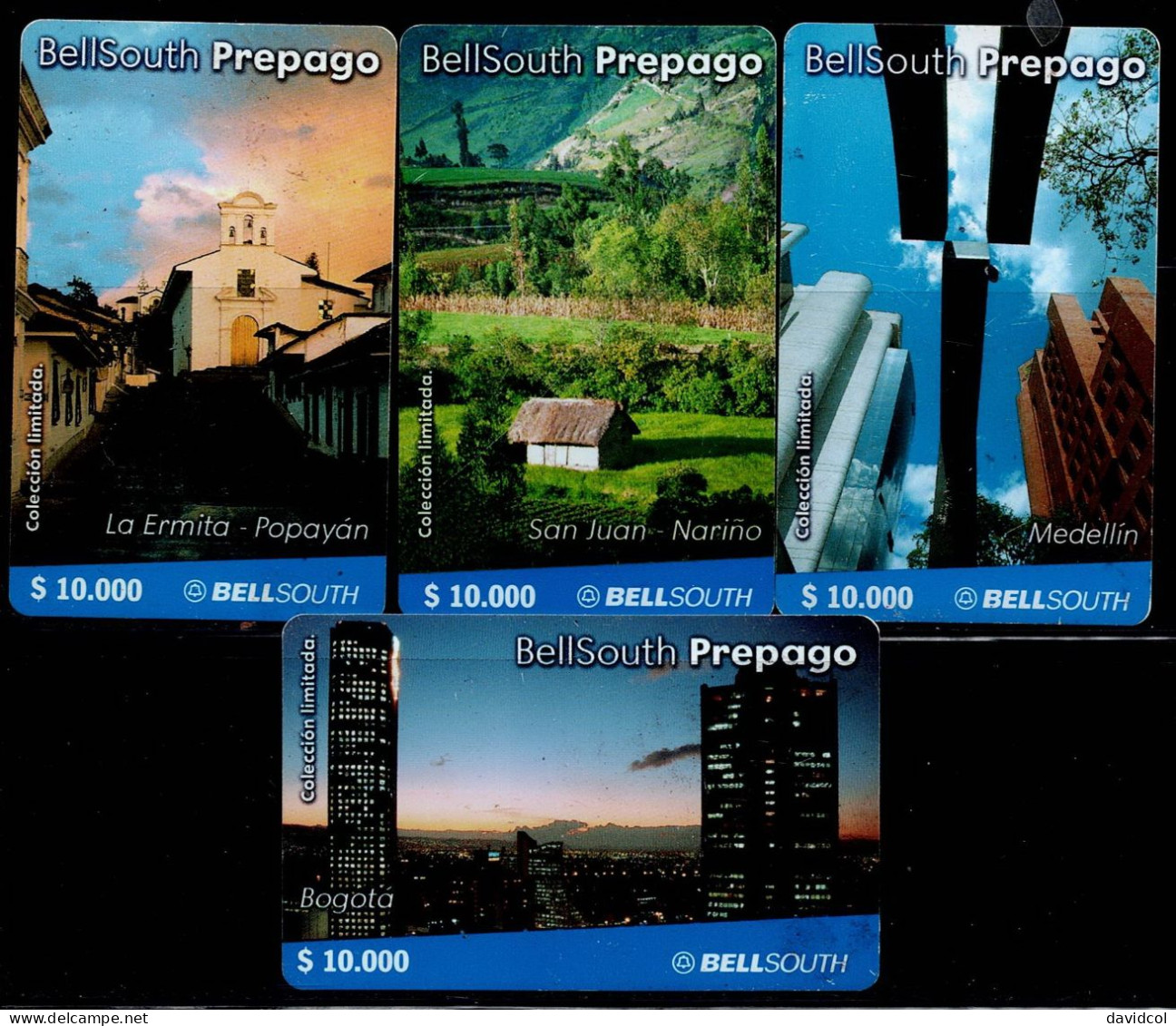 TT88-COLOMBIA PREPAID CARDS - 2003 - USED - BELLSOUTH - TOURISM - LIMITED EDITION - Colombie