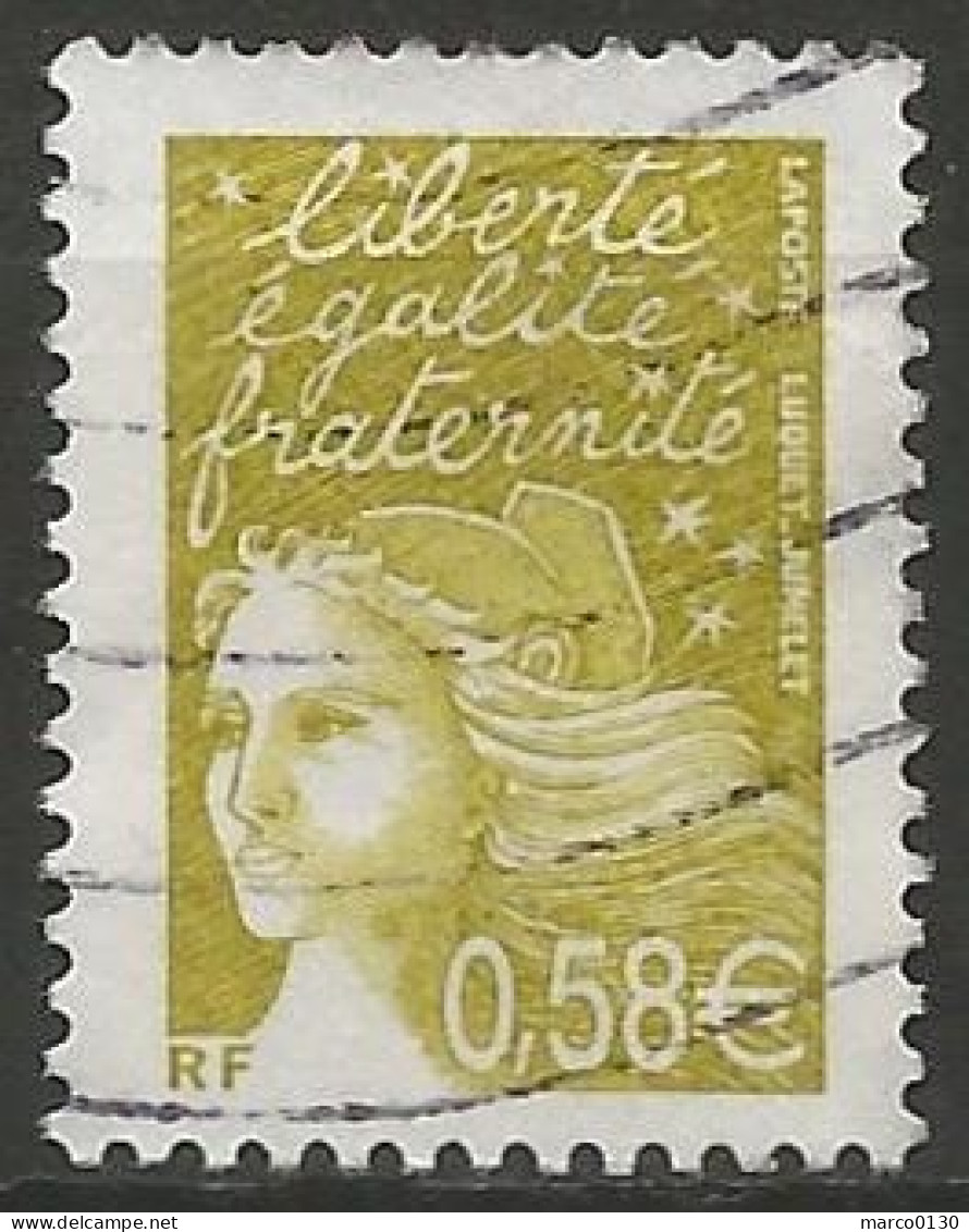 FRANCE N° 3570 OBLITERE - 1997-2004 Marianne (14. Juli)