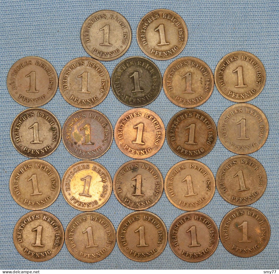 Deutsches Reich  1 Pfennig • 1875 - 1896 •  22 X  ► ALL DIFFERENT ◄  Incl. Scarcer Items • See Details • [24-299] - Sammlungen