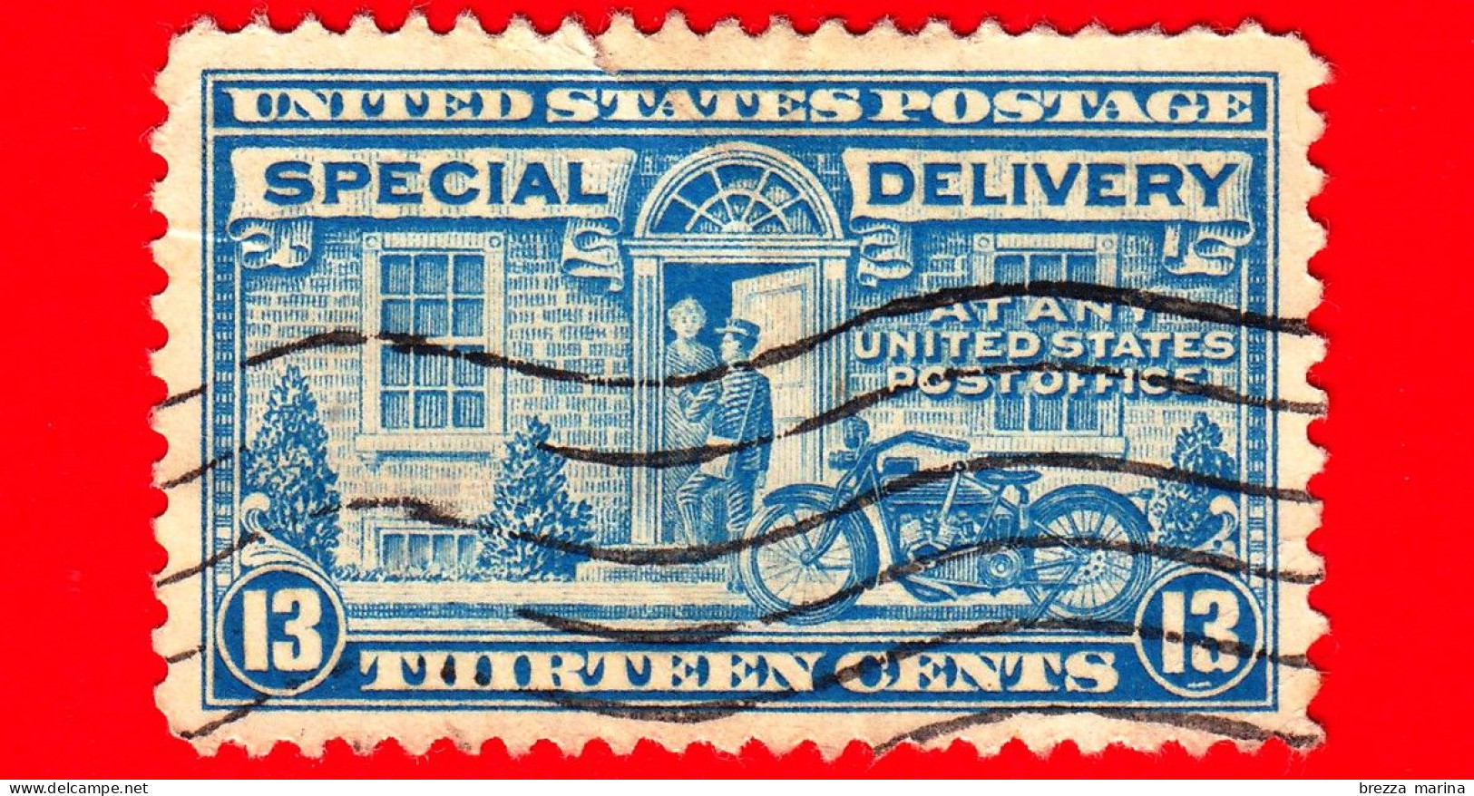 USA - STATI UNITI - Usato - 1944 - Special Delivery - Motorcycle - Postino - Motociclo - 13 - Used Stamps
