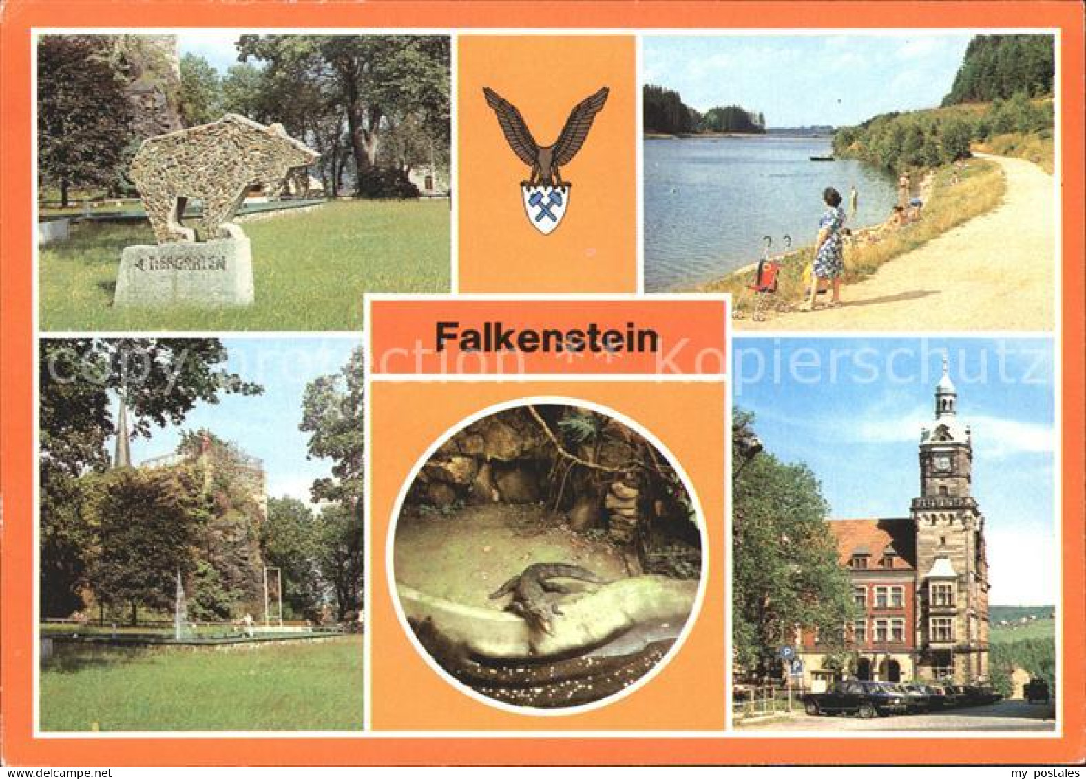 72279807 Falkenstein Vogtland Schlossfelsen Talsperre Promenade Tierpark Krokodi - Falkenstein (Vogtland)