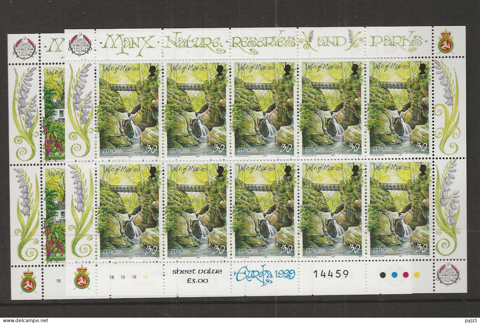 1999 MNH Isle Of Man Mi 799-800 Europa Sheets Postfris** - Man (Insel)