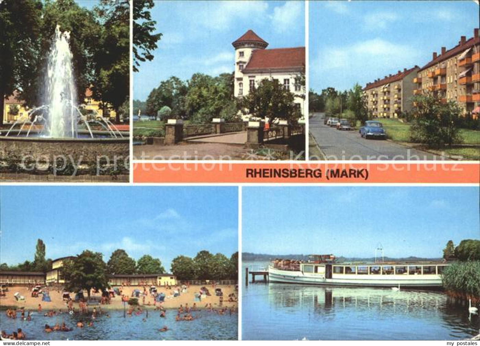 72279797 Rheinsberg Springbrunnen Schloss Jetzt Sanatorium Joliot Curie Strasse  - Zechlinerhütte