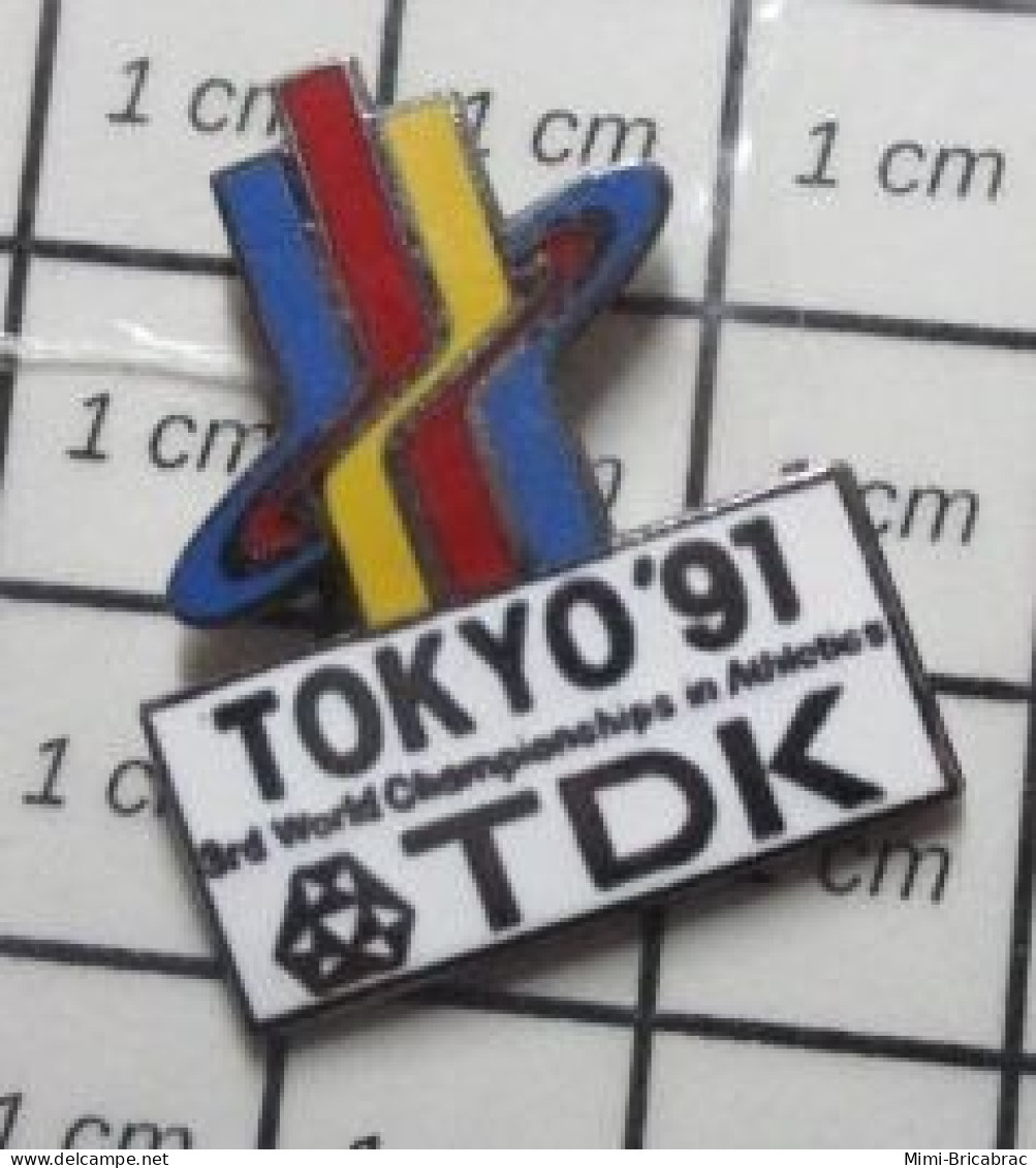 115E Pin's Pins / Beau Et Rare / SPORTS / TOKYO 1991 TDK CHAMPIONNAT DU MONDE ATHLETISME - Athletics